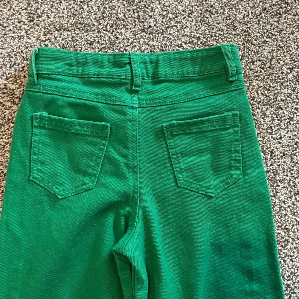 Girls Pants Copper Key Kids Wide Leg Flare Bottom Green Jeans Trendy Size 8